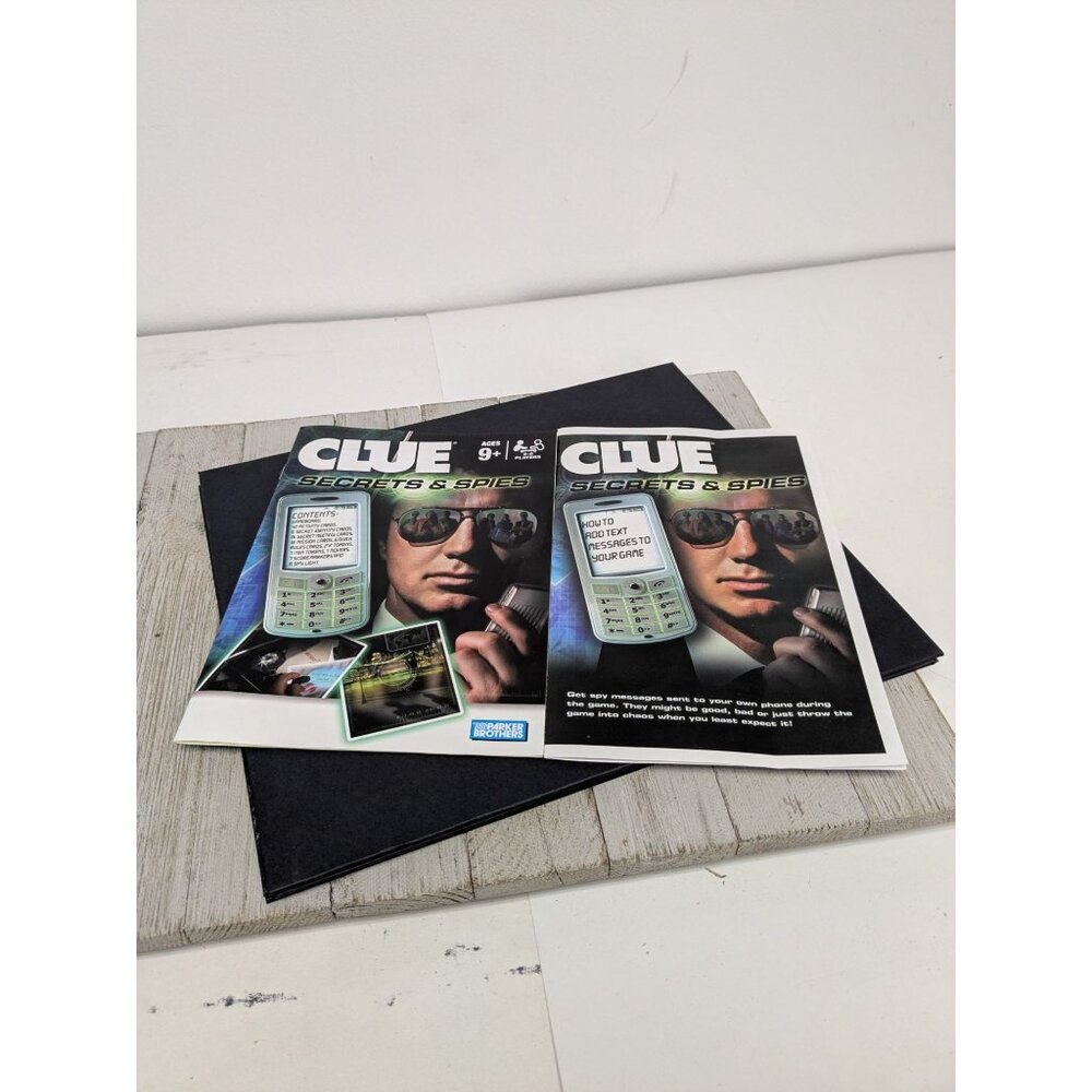 2009 Clue Secrets & Spies Board Game Replacement Parts Game Board Instructions
